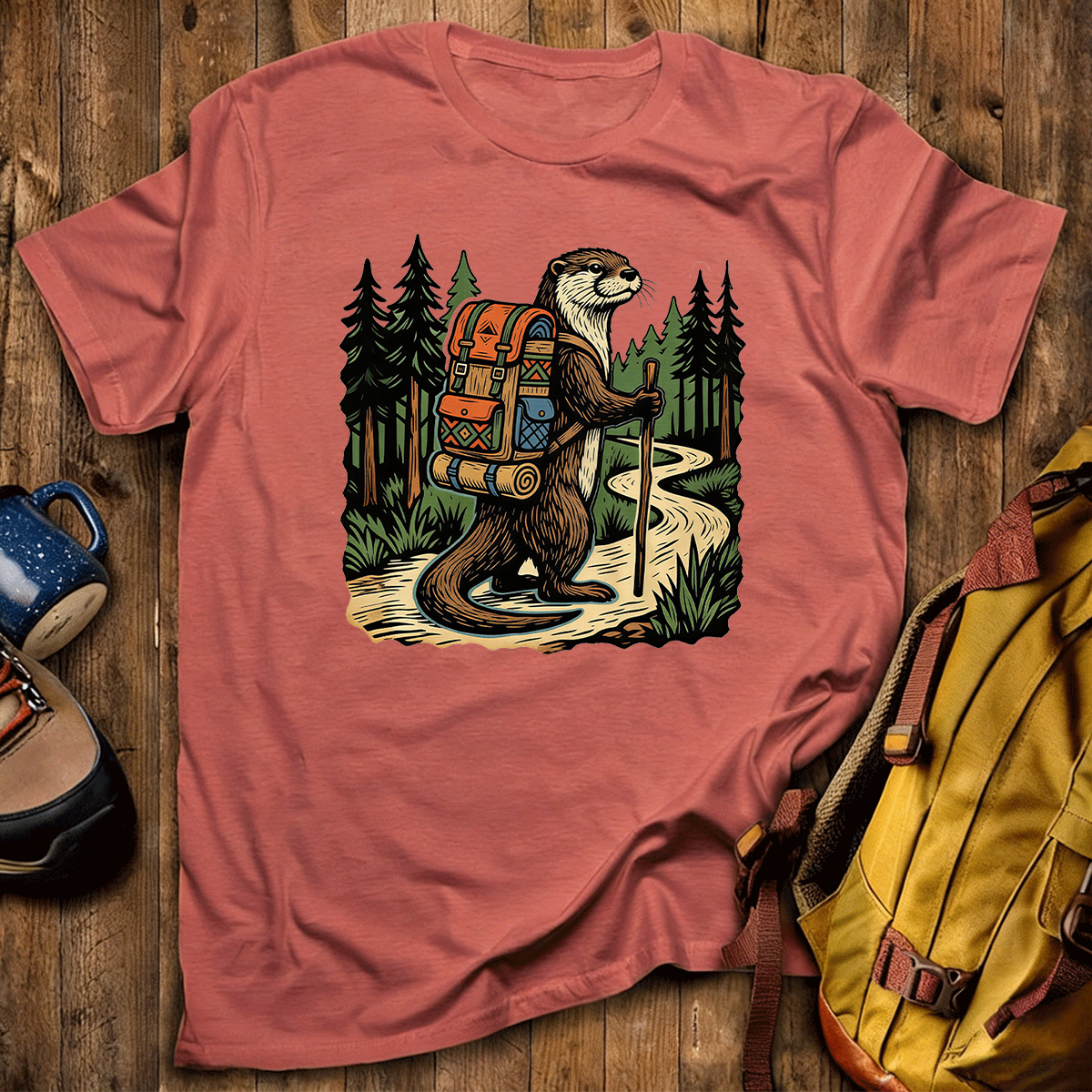 Otter Forest Backpacker T-Shirt