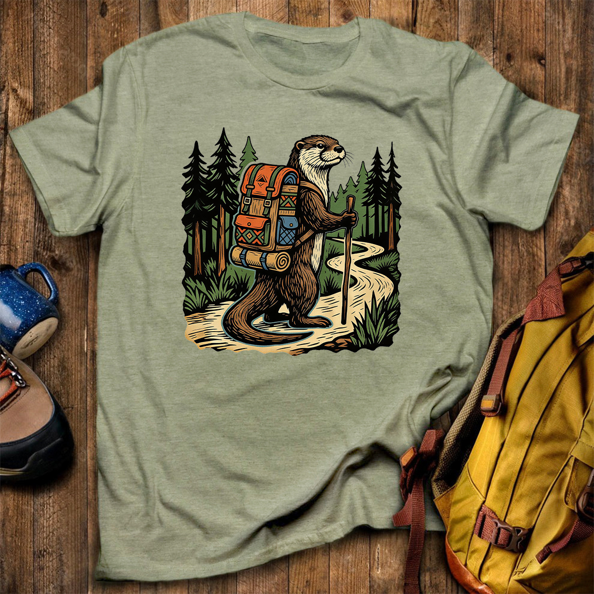 Otter Forest Backpacker T-Shirt