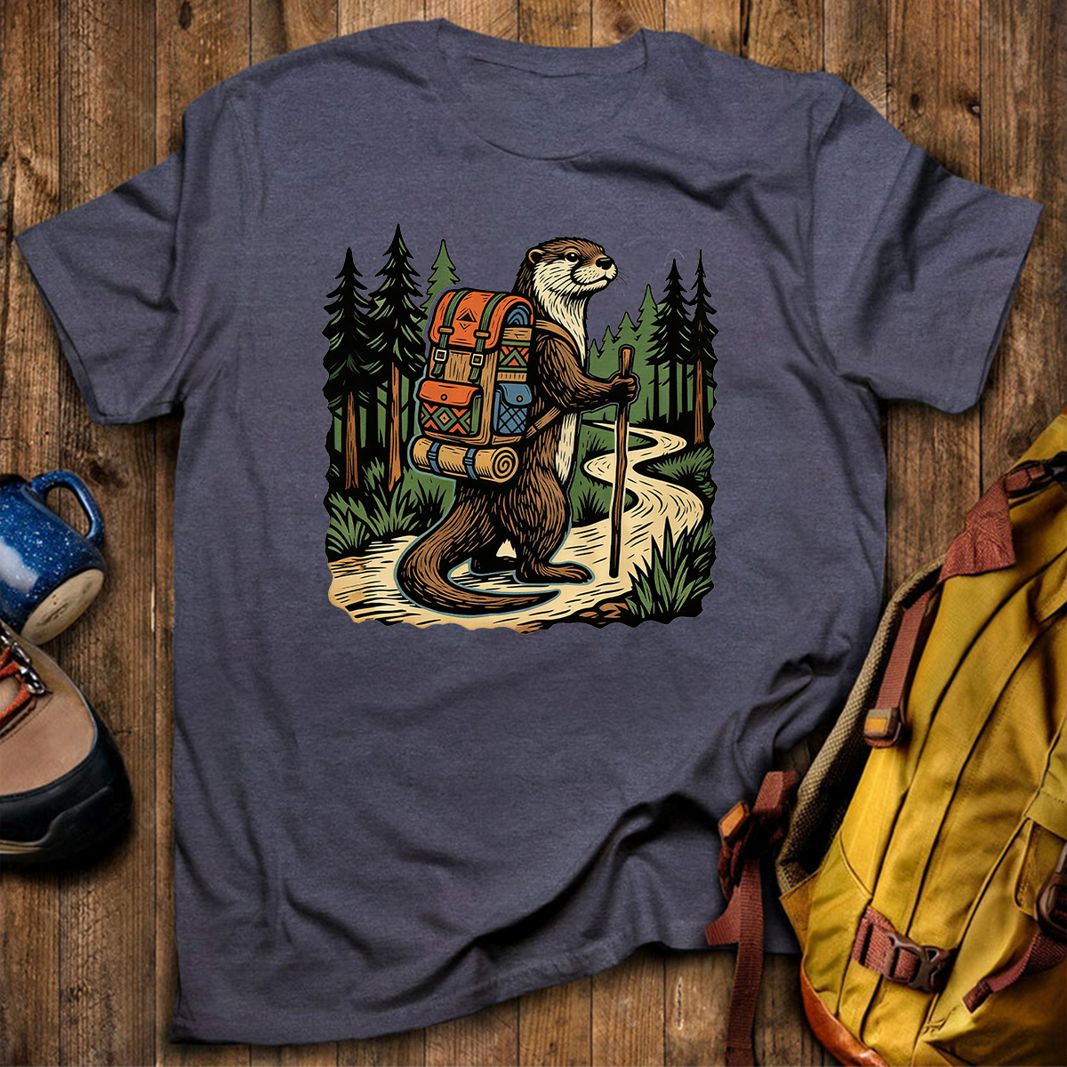 Otter Forest Backpacker T-Shirt