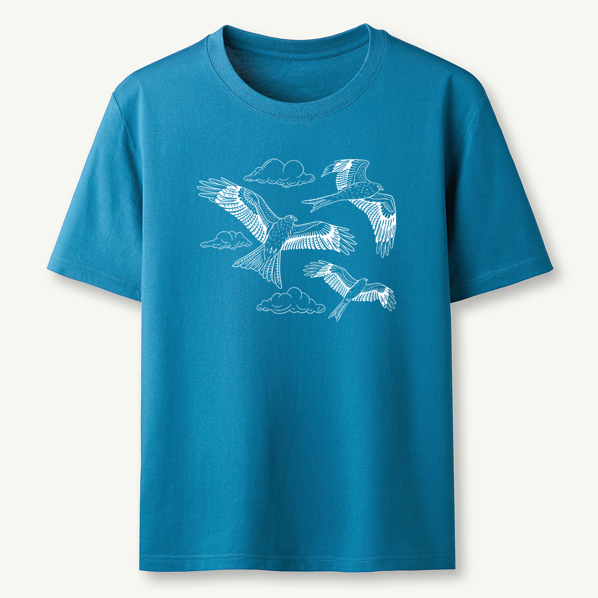 Flying Birds Line Art Minimalist Wildlife Graphic T‑Shirt