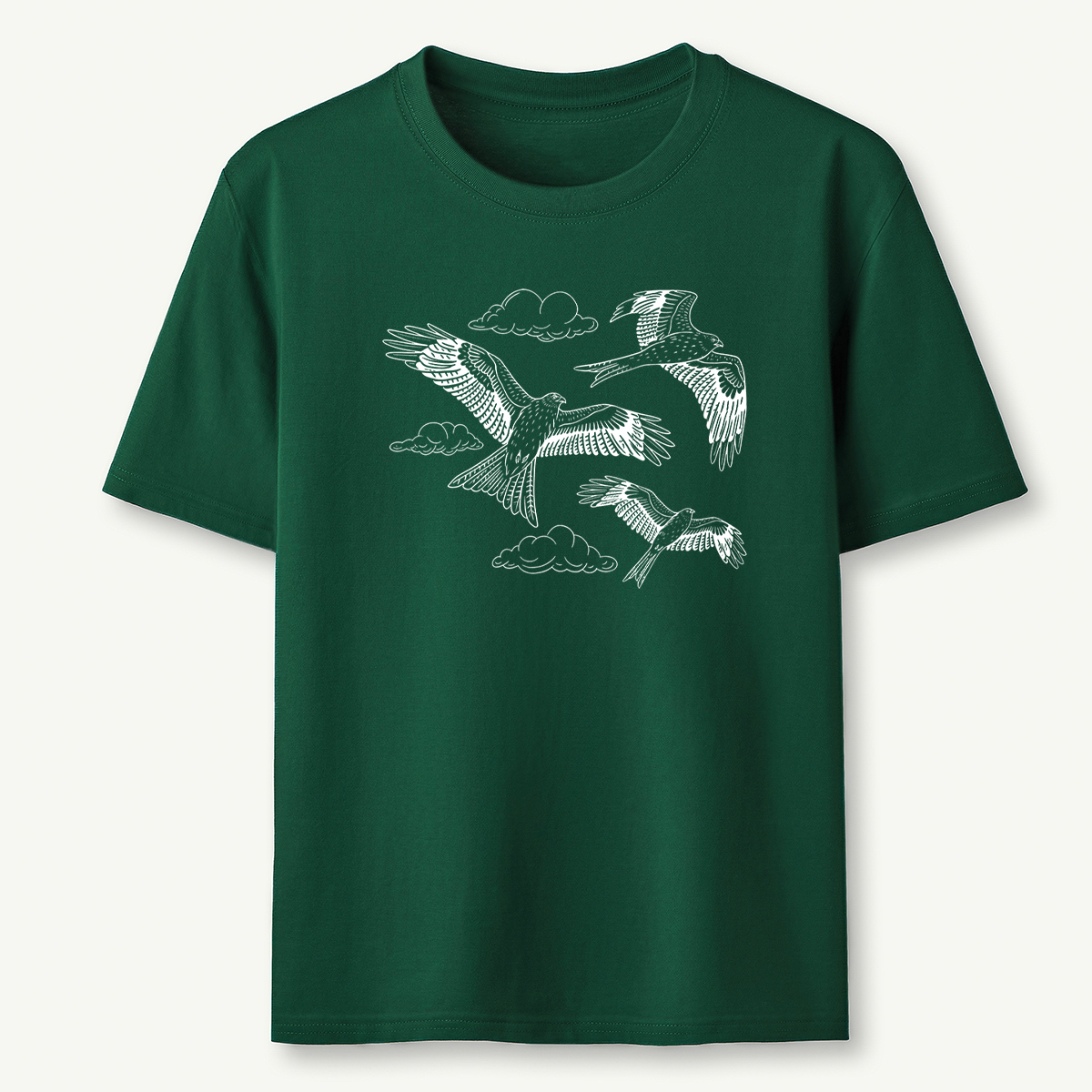 Flying Birds Line Art Minimalist Wildlife Graphic T‑Shirt