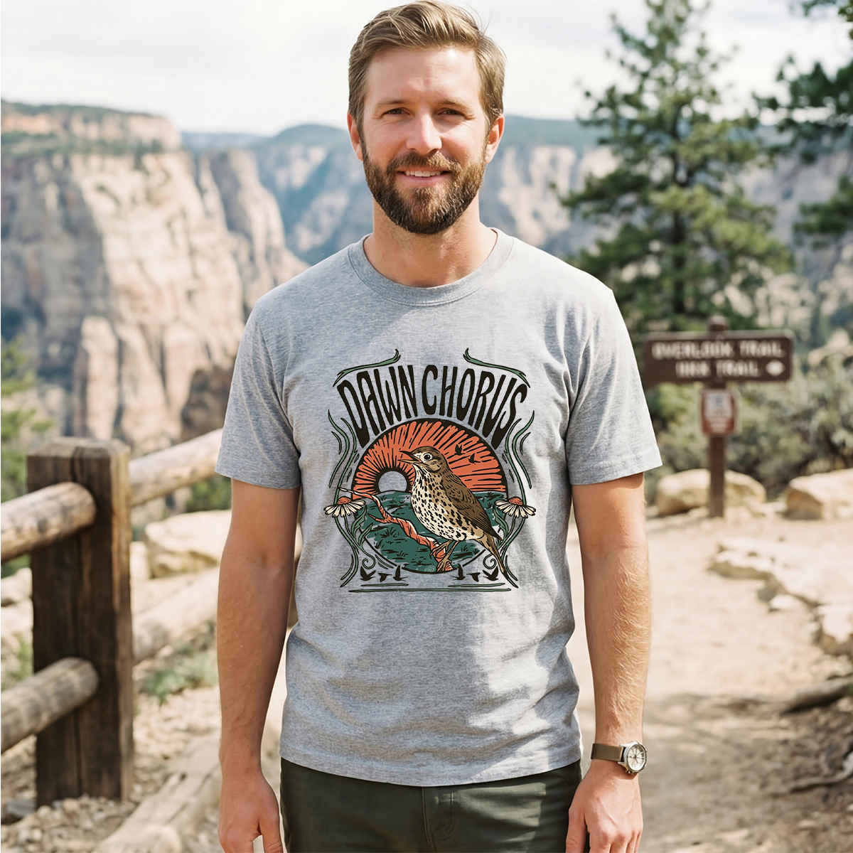 Dawn Chorus Bird Graphic T‑Shirt