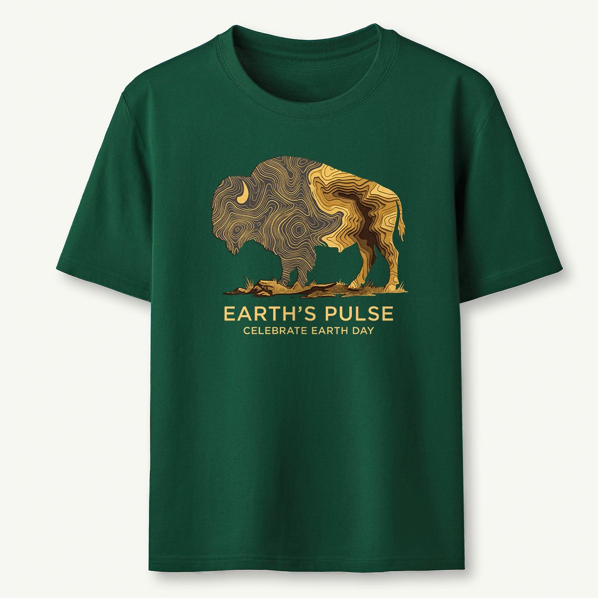 Earth’s Pulse Bison Celebrate Earth Day T‑Shirt