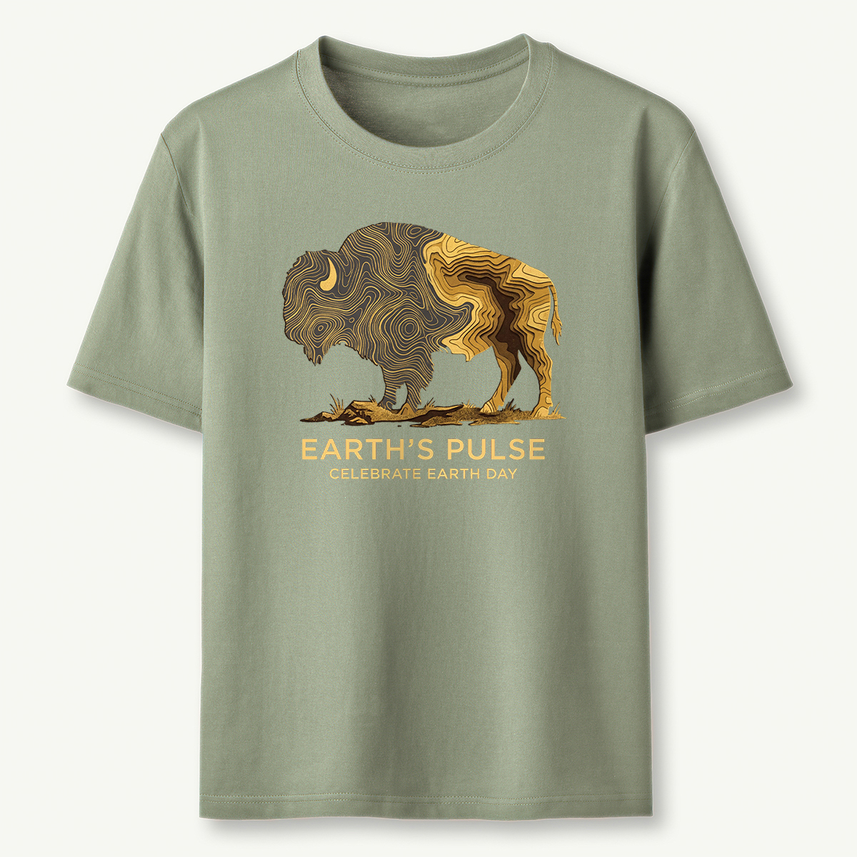 Earth’s Pulse Bison Celebrate Earth Day T‑Shirt