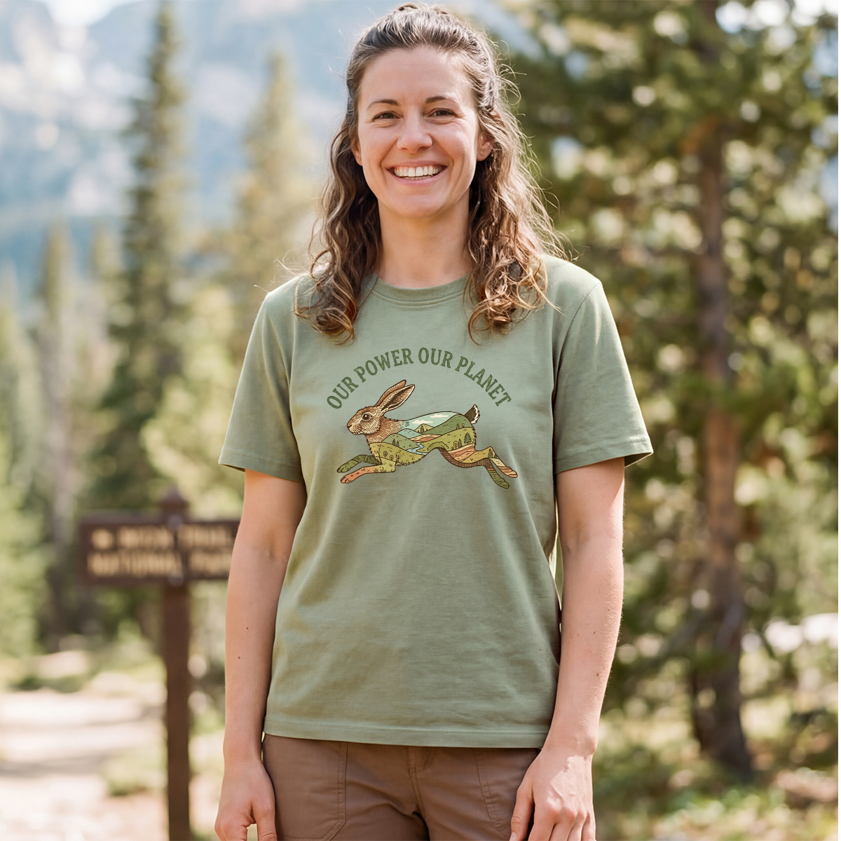 Our Power Our Planet Rabbit T‑Shirt