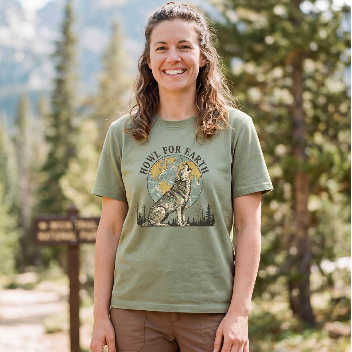 Howl for Earth Wolf T‑Shirt