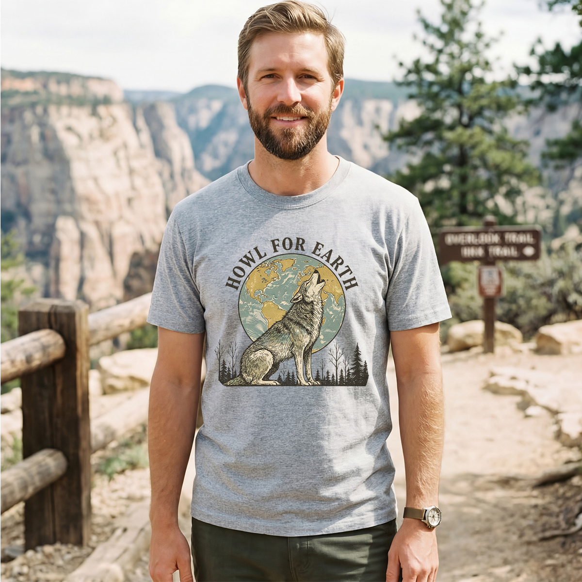 Howl for Earth Wolf T‑Shirt