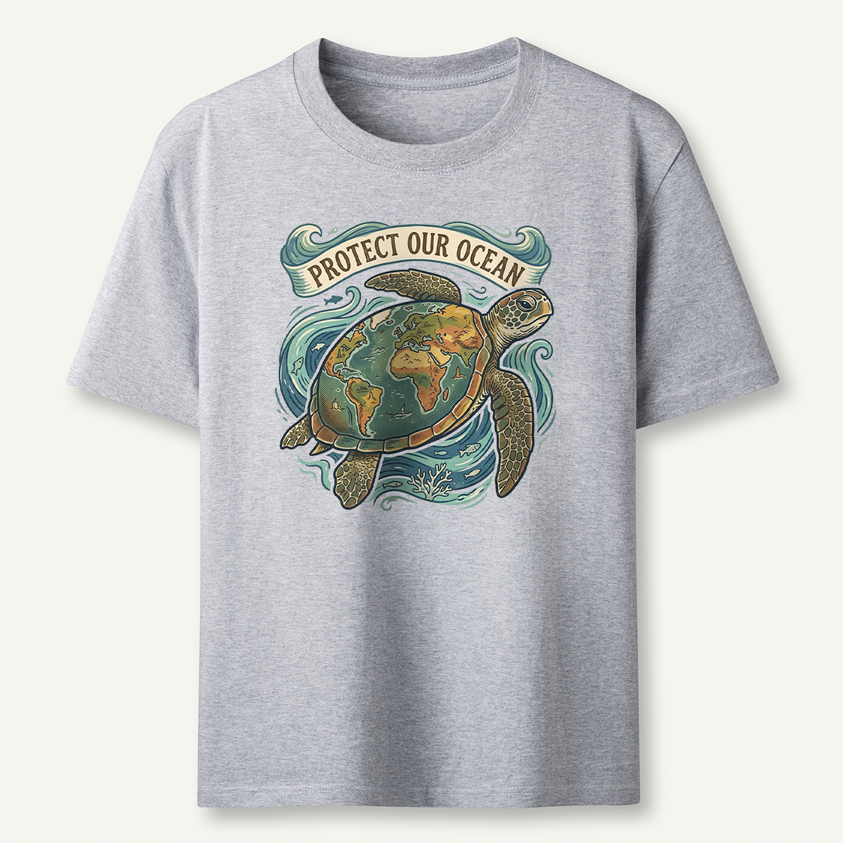 Protect Our Ocean Sea Turtle Earth Day T‑Shirt