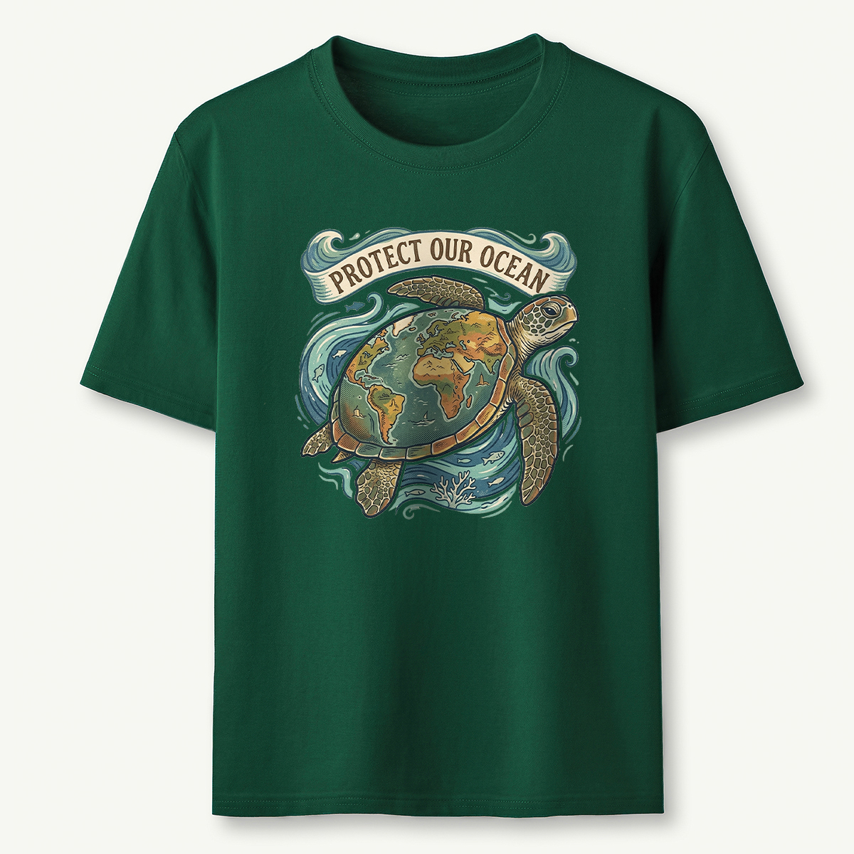 Protect Our Ocean Sea Turtle Earth Day T‑Shirt