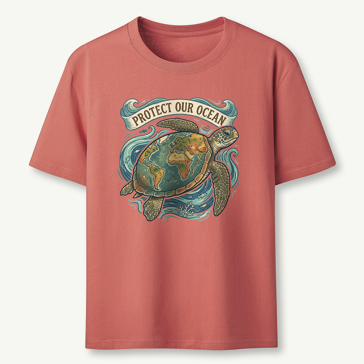 Protect Our Ocean Sea Turtle Earth Day T‑Shirt