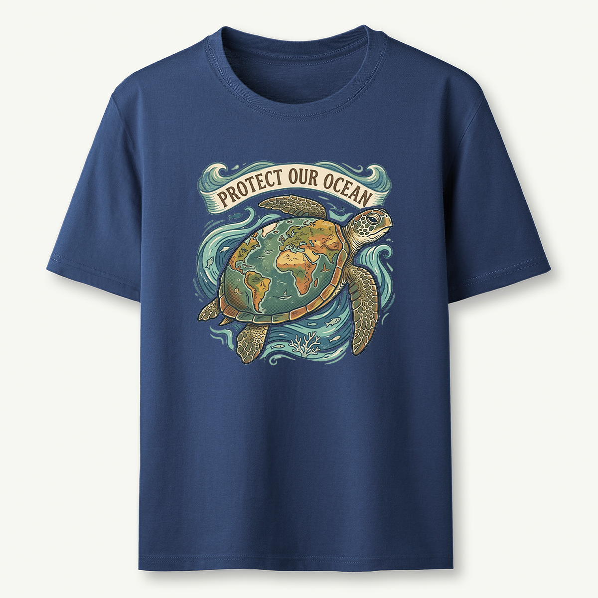 Protect Our Ocean Sea Turtle Earth Day T‑Shirt