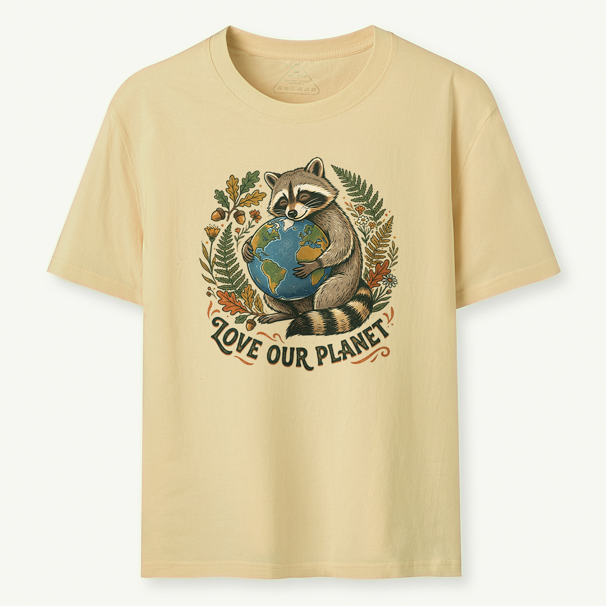 Love Our Planet Raccoon Earth T‑Shirt