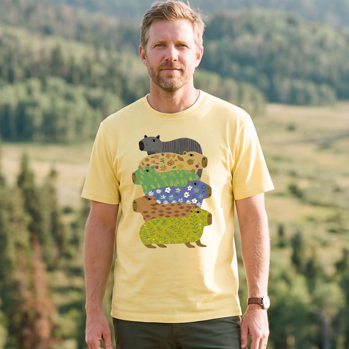Cute Capybara Stack T-Shirt