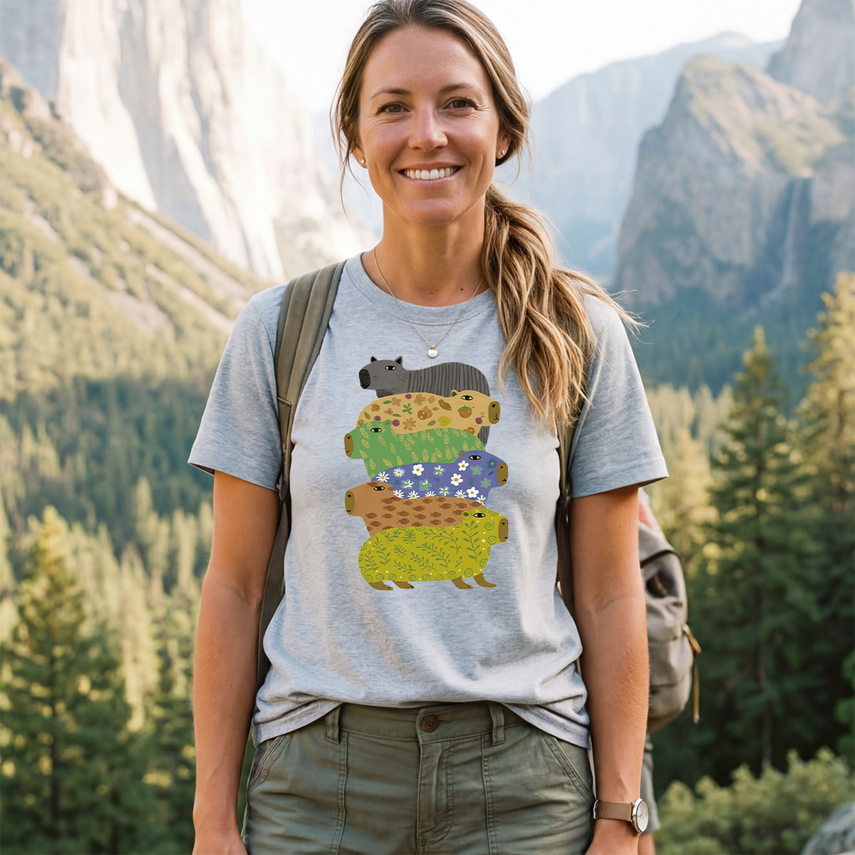 Cute Capybara Stack T-Shirt