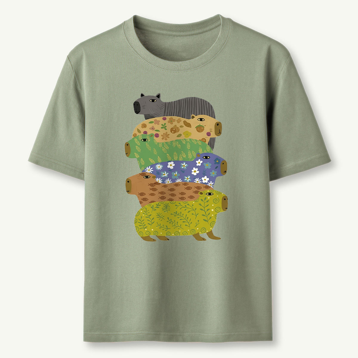 Cute Capybara Stack T-Shirt