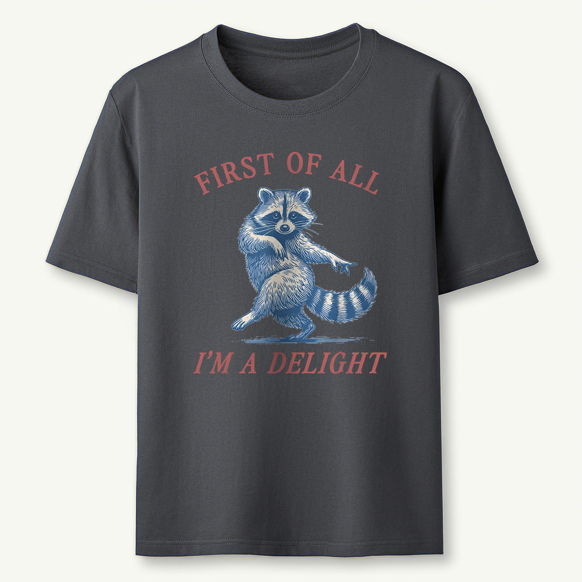 Raccoon First Of All Im A Delight T-Shirt