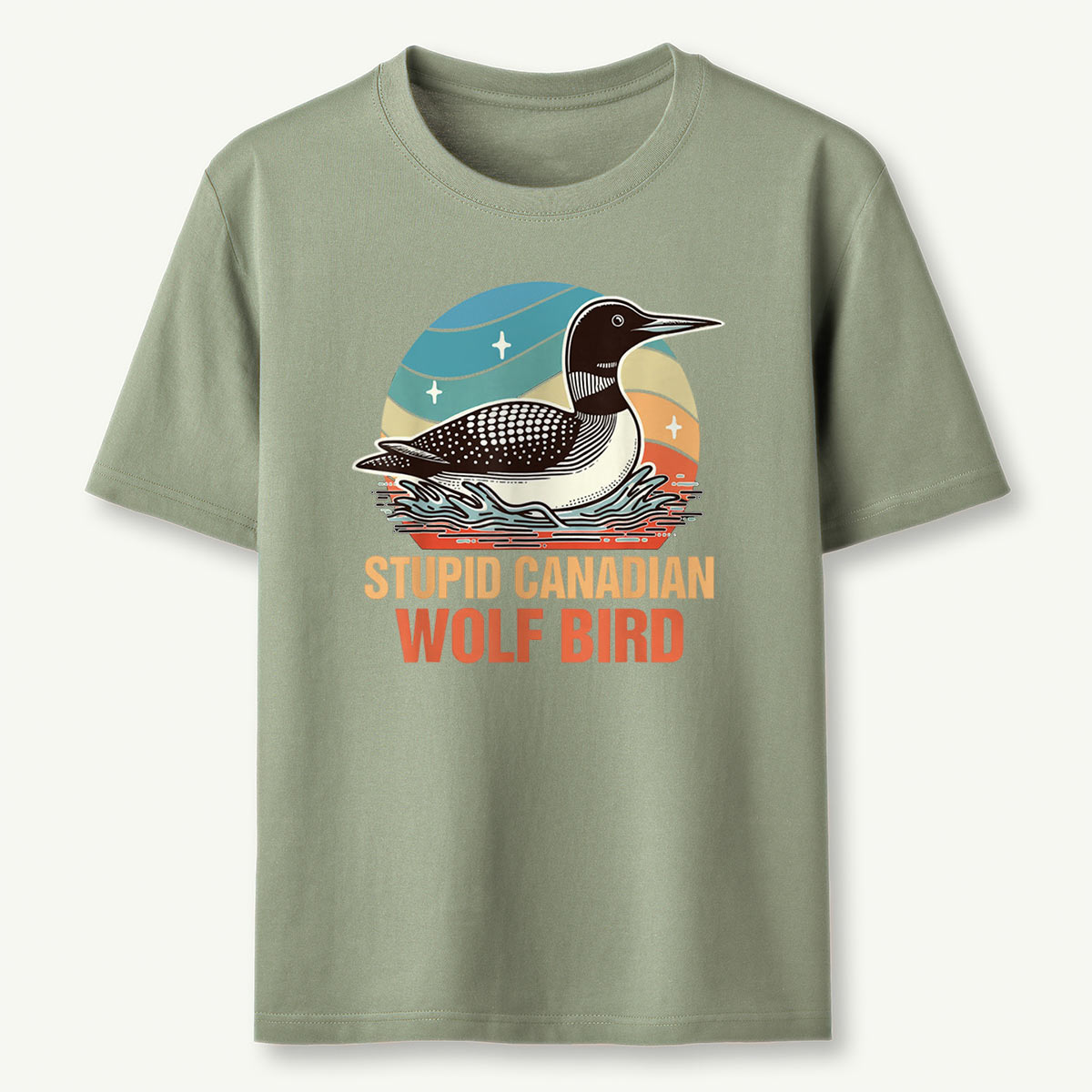 Stupid Canadian Wolf Bird T-Shirt