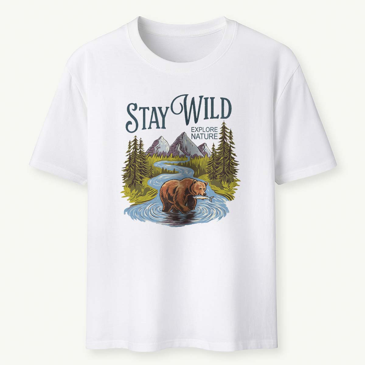 Stay Wild Explore Nature Hunting Bear T-shirt