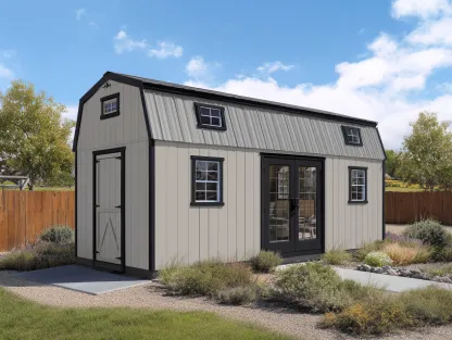 Abri de jardin - Métal - 320x220x260 cm - Gris clair - Style atelier moderne-Nestuphub