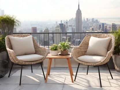 Salon de jardin-Résine tressée-Métal-Bois-74x76x80 cm-Beige-Style contemporain-Nestuphub