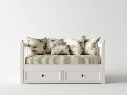 Canapé lit - Bois - 202x96x84 cm - Blanc - Style classique-Oakmyhaus