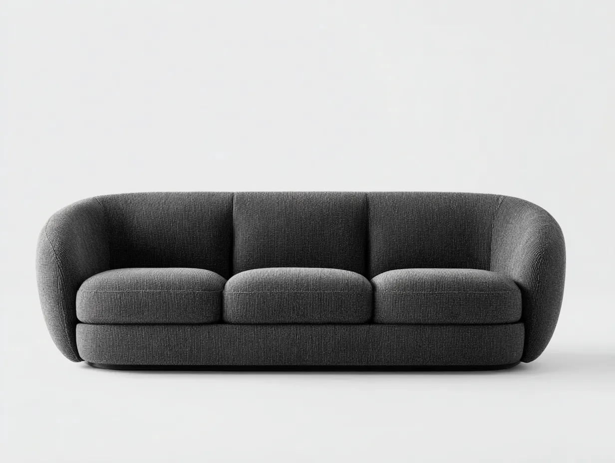 Divano a 3 posti - Tessuto - 216x98x80 cm - Grigio - Stile moderno-Pinemyshop