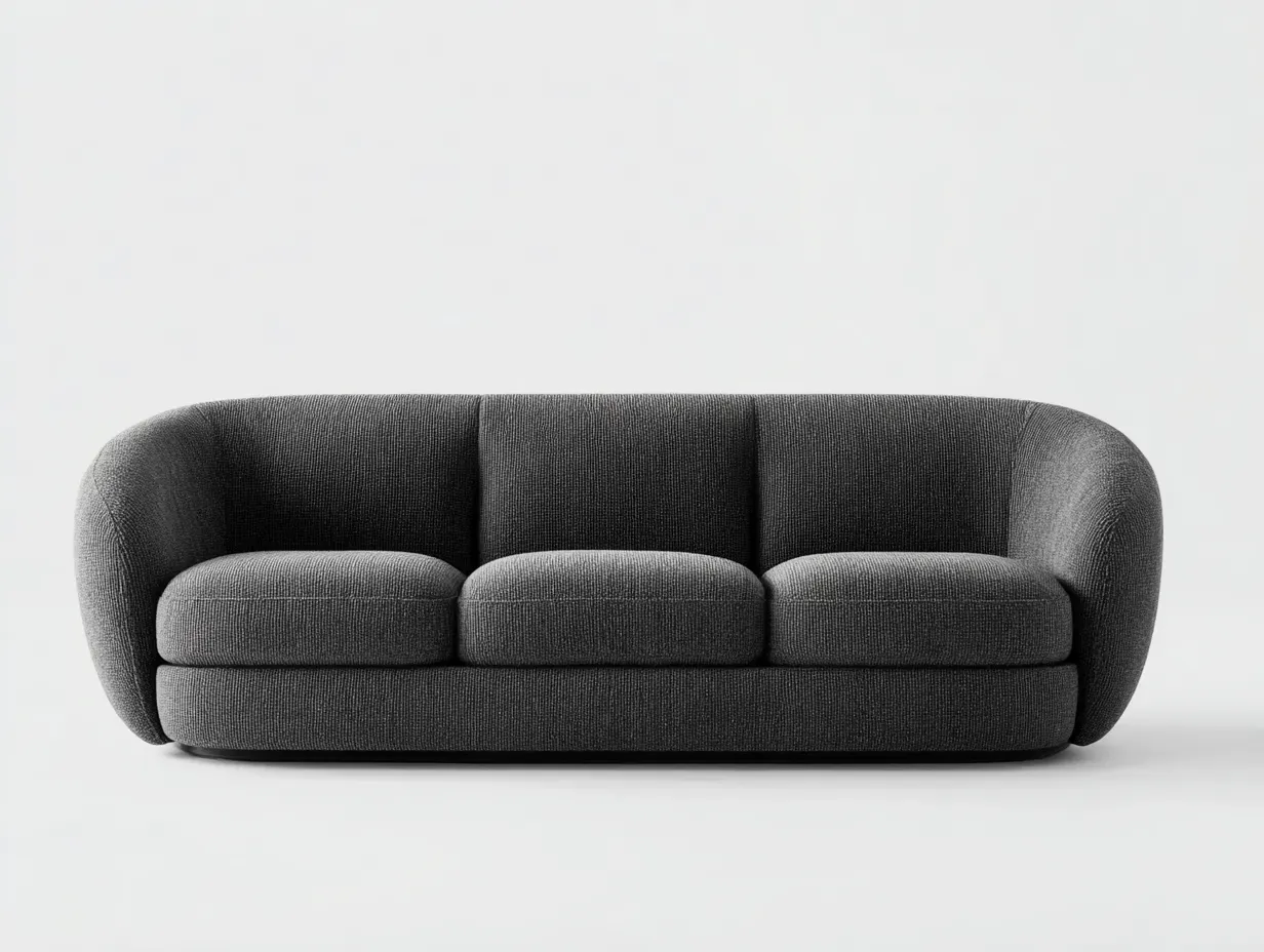 Divano a 3 posti - Tessuto - 216x98x80 cm - Grigio - Stile moderno-Pinemyshop