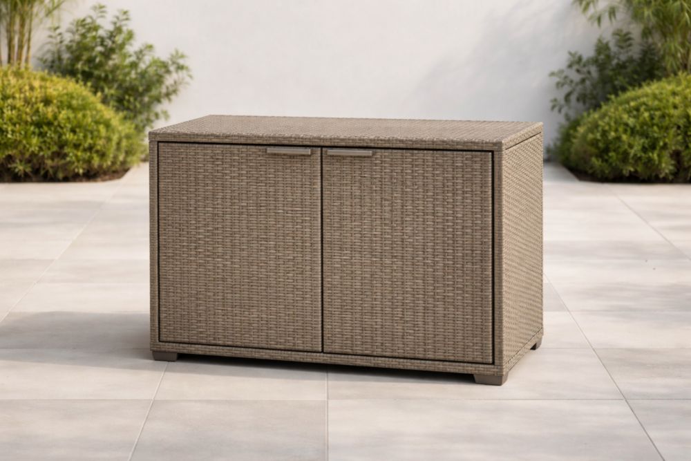 Credenza da Esterno in Polyrattan Marrone-housivora