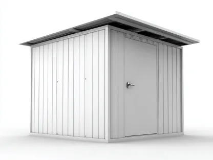 Abri de jardin en métal 160x160x210 cm - blanc - structure compacte-Luxeuphaus