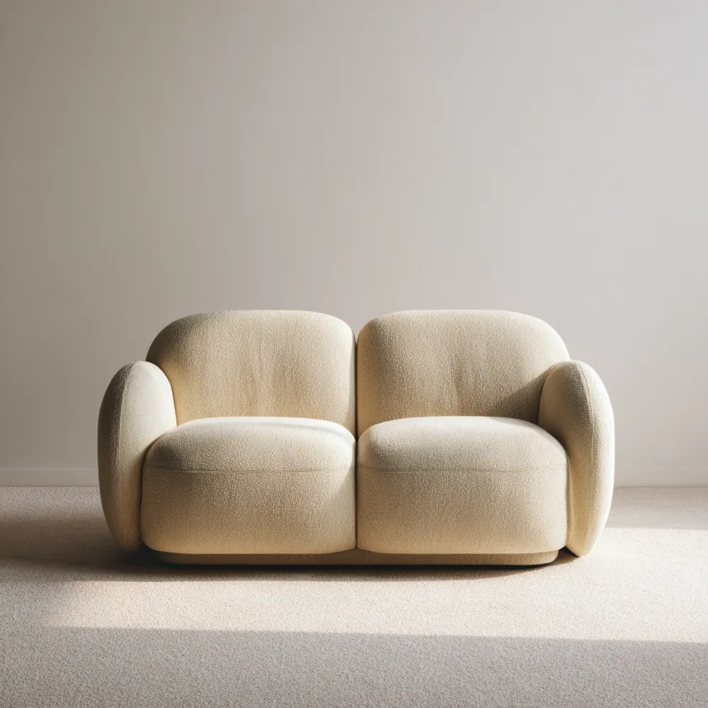 2-Sitzer-Sofa 150x85x80 cm – Weicher Stoffbezug Beige – Modernes Design