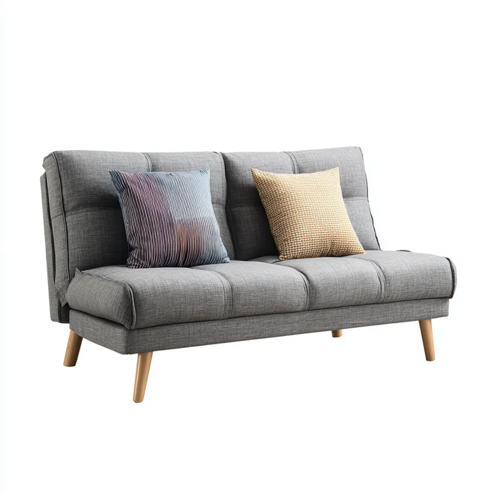 2-Sitzer-Sofa Stoff 180x80x75 cm - Hellgrau - Modernes Design