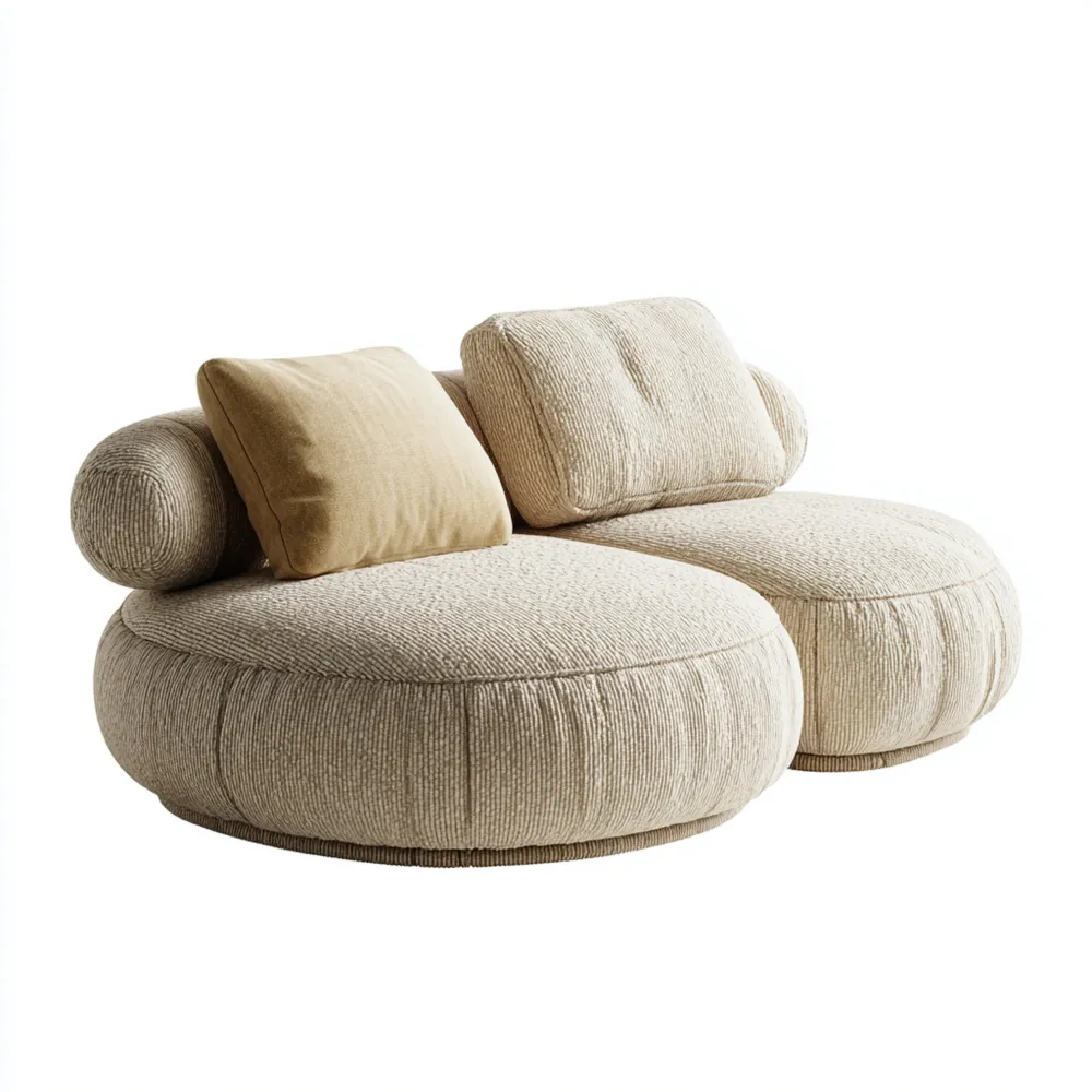 Modulares Sofa Set - Stoffbezug 200x100x70 cm – Beige – Modernes Design