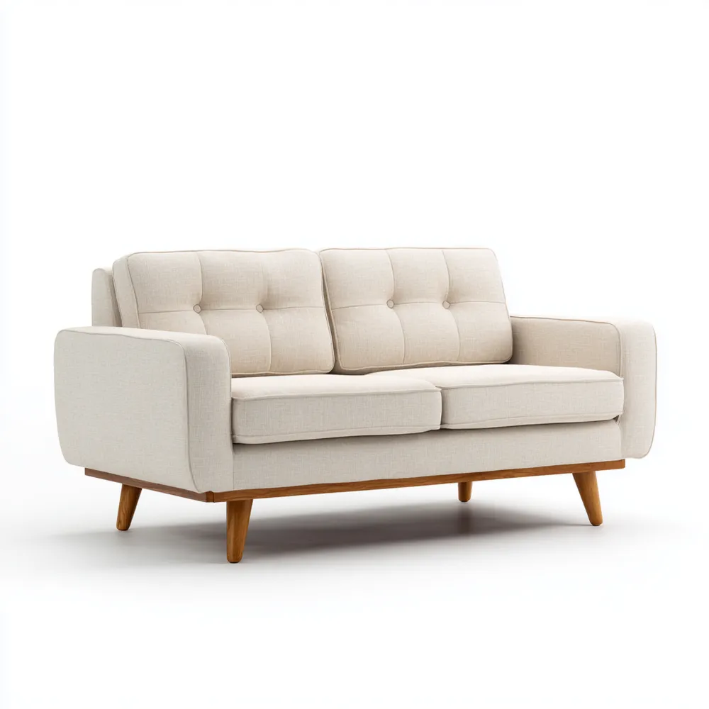 2-Sitzer-Sofa Stoff 150x85x75 cm – Beige – Skandinavisches Design