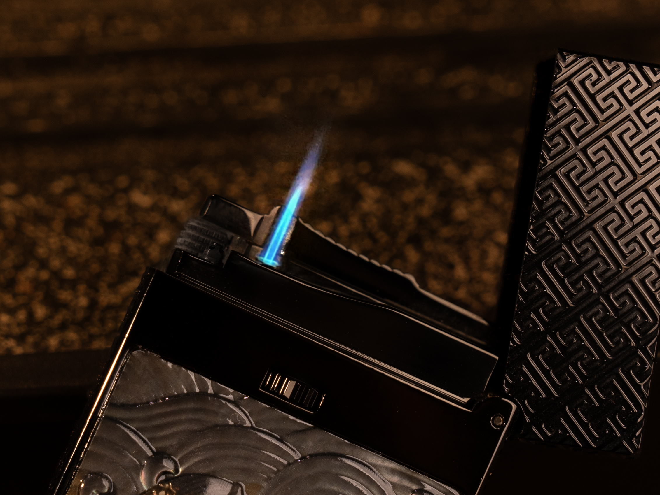 BUNCH "KOI" DUAL FLAME | High-Relief Mother of Pearl | Iconic Resonant "Ping" | 13.2mm Solid Brass Powerhouse