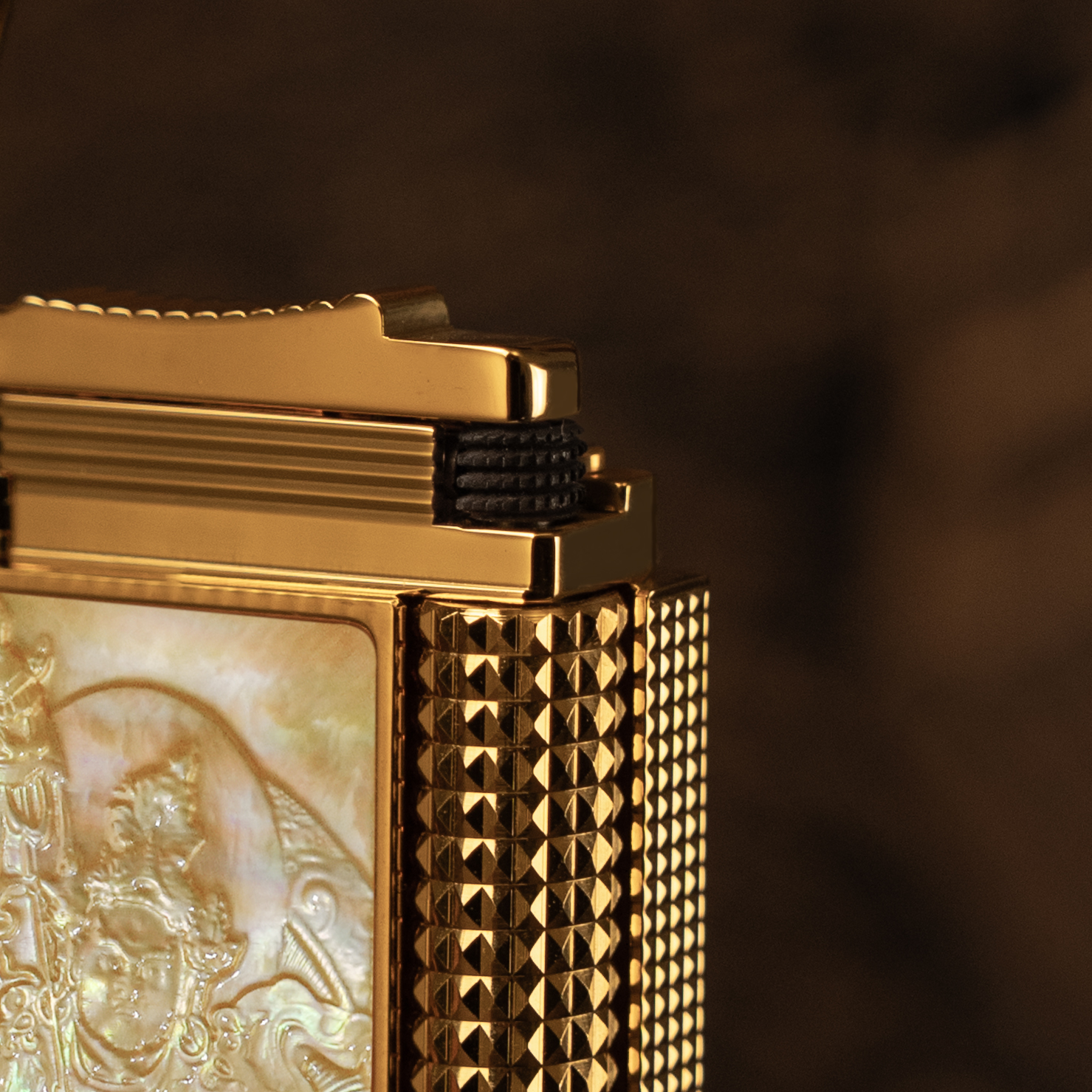 BUNCH "JAMBHALA - YELLOW WEALTH GOD" | Mother-of-Pearl Relief Art | Iconic Resonant "Ping" | Solid Integrated Brass Core