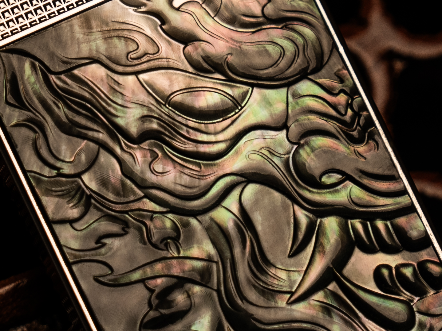 BUNCH "THE DUALITY" | 3D Mother-of-Pearl Relief Sculpture | Integrated Brass Mythic Masterpiece