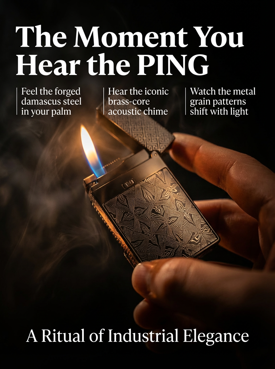 BUNCH "PLAID SUIT" | Forged Damascus Steel | Intricate Weave Pattern | Iconic Resonant "Ping" | Solid Brass Core