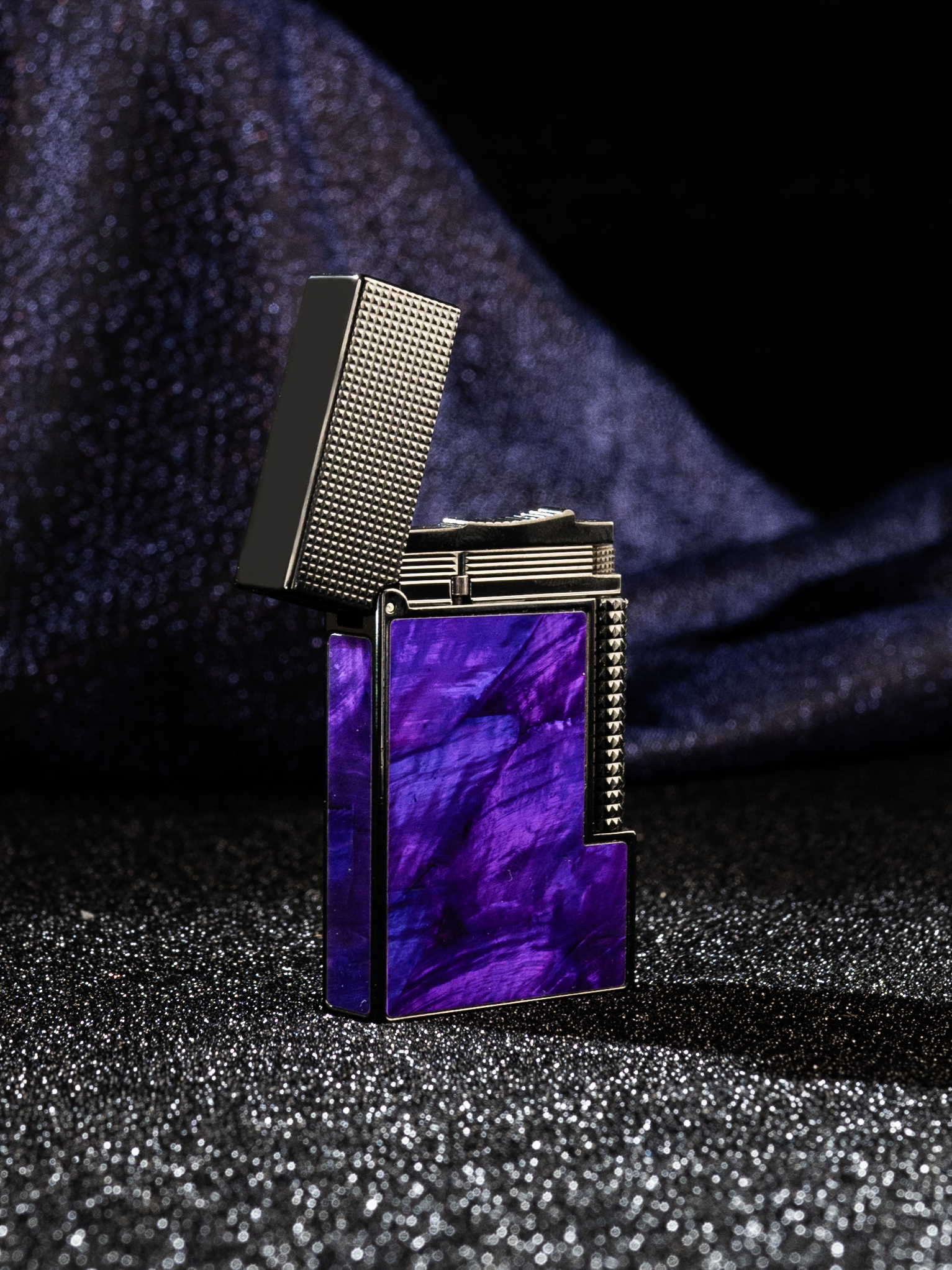 BUNCH "PURPLE CLOUD" | Mystical Raden Mother of Pearl Inlay | Iconic Resonant "Ping" | Solid Integrated Brass Core