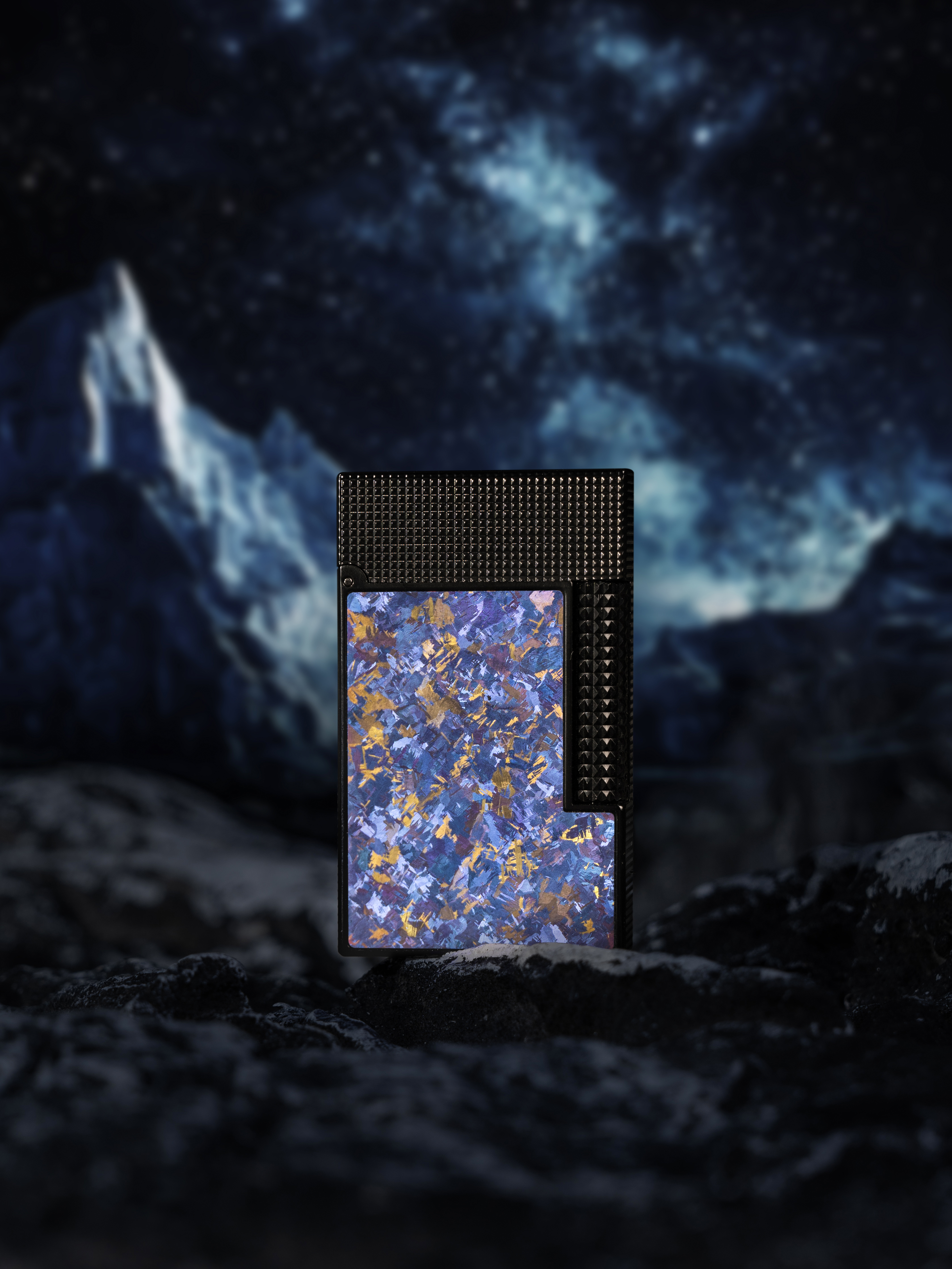 BUNCH "GLACIAL IMPRESSION" | Grade 5 Titanium Alloy Inlay | Industrial Minimalist Design | Solid Integrated Brass Core