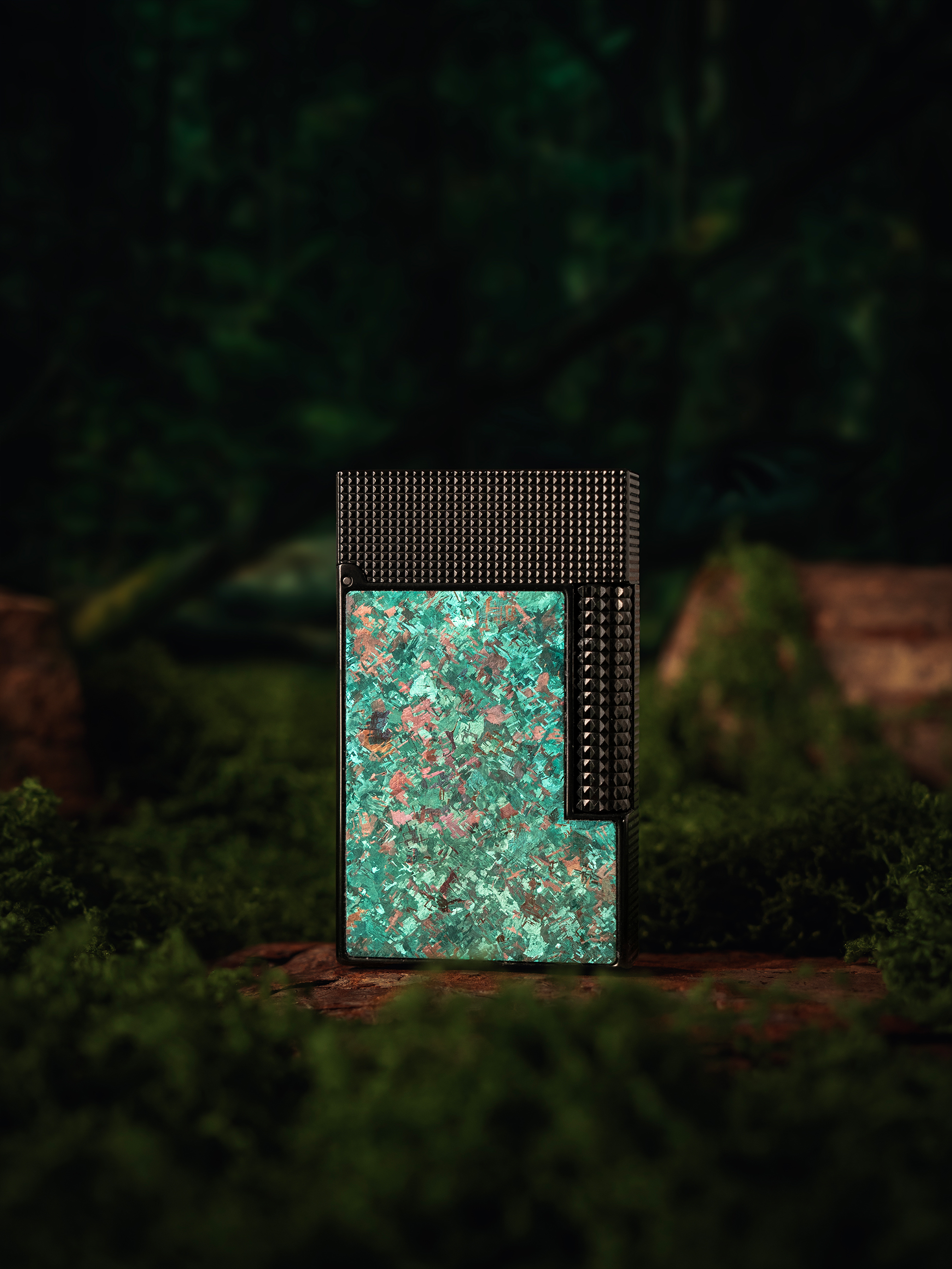 BUNCH "FOREST IMPRESSION" | Grade 5 Titanium Alloy Inlay | Nature-Inspired Industrial Design | Solid Integrated Brass Core