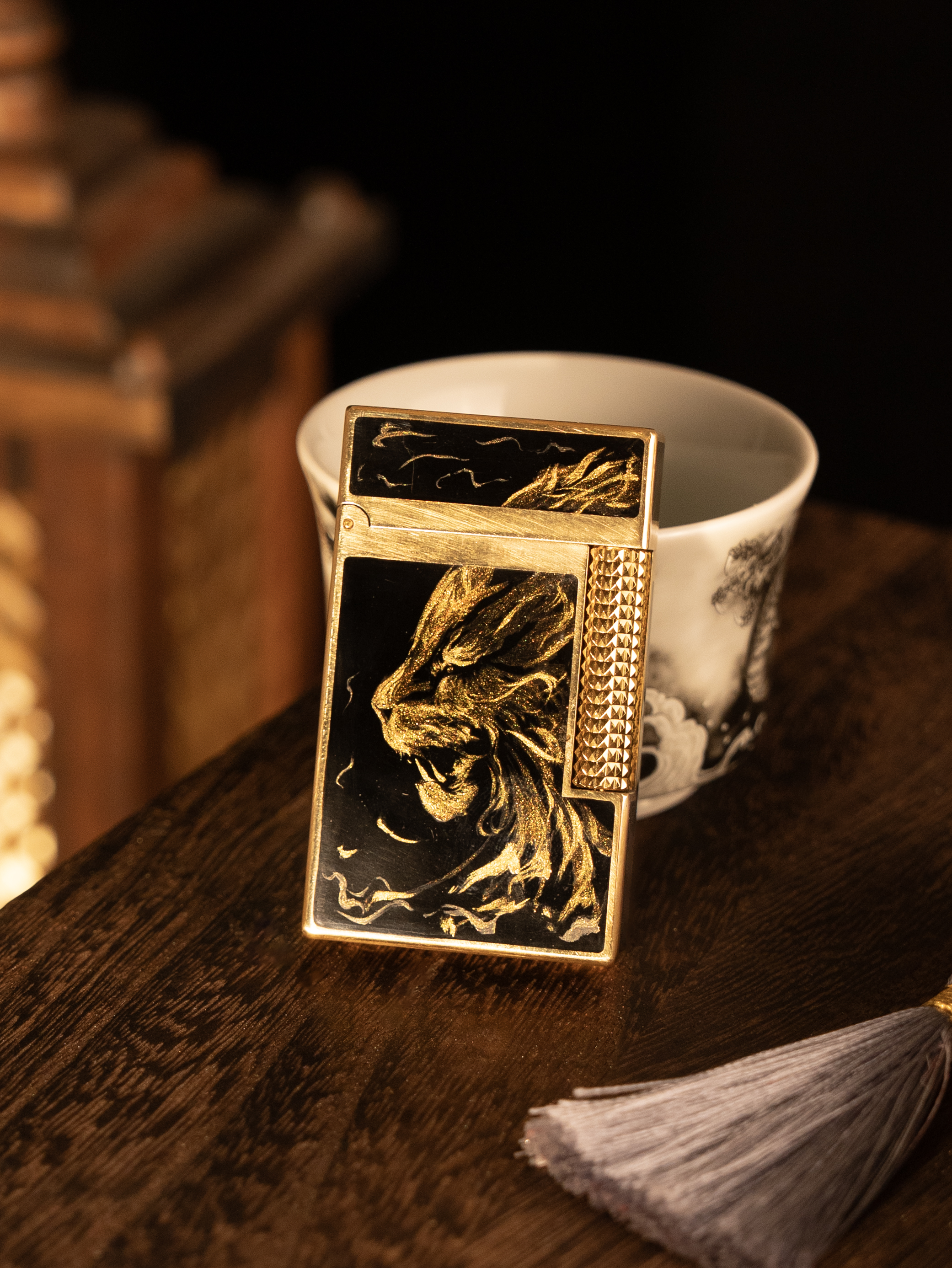 BUNCH "ONYX URUSHI - GOLDEN ROAR" | Hand-Painted Gold Tiger | Iconic Resonant "Ping" | Solid Integrated Brass Core