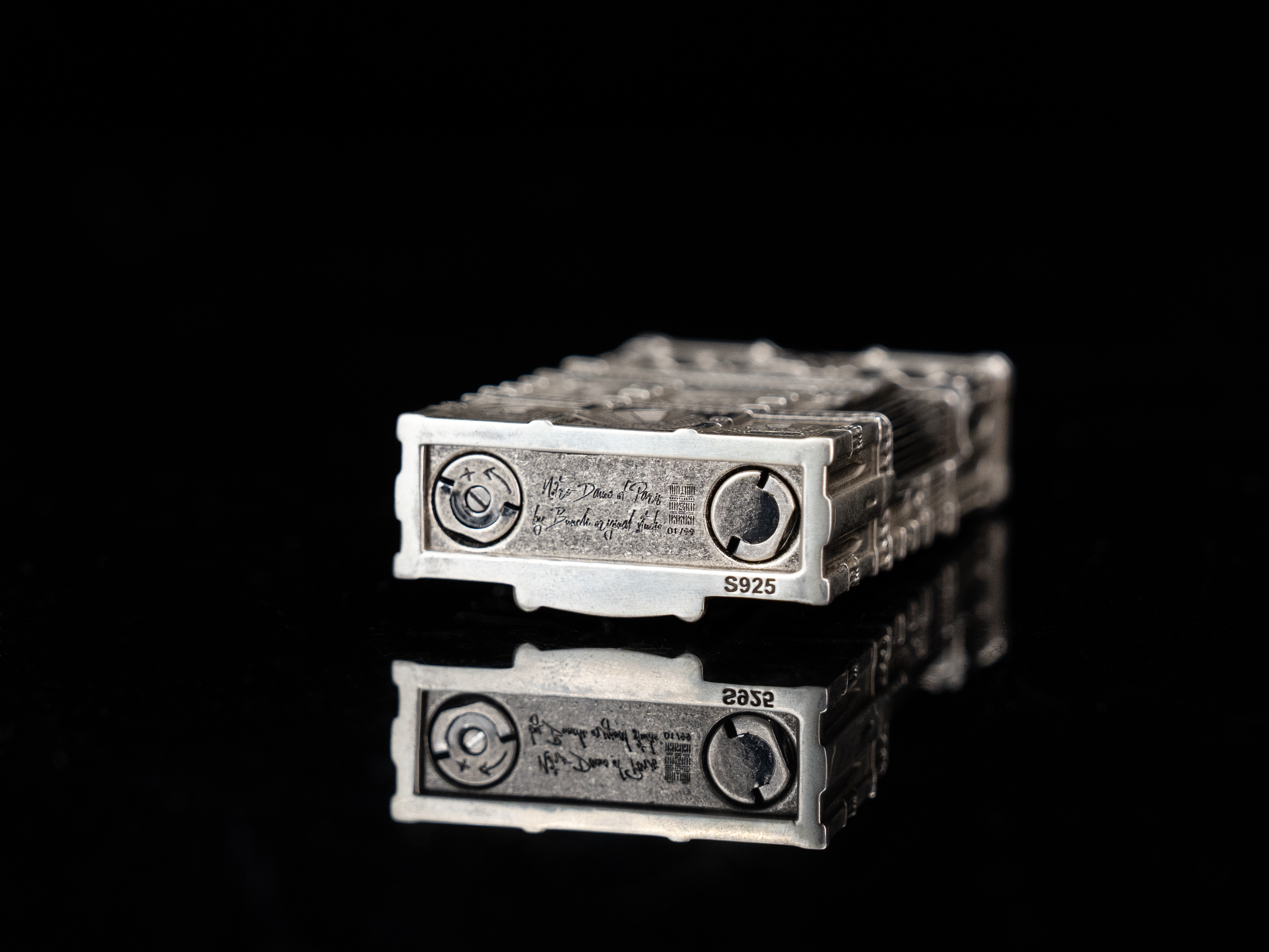 BUNCH "SANCTUM - PRAYER" | S925 Sterling Silver Gothic Lighter & Angelic Base Set | Luxury Handmade Collectible