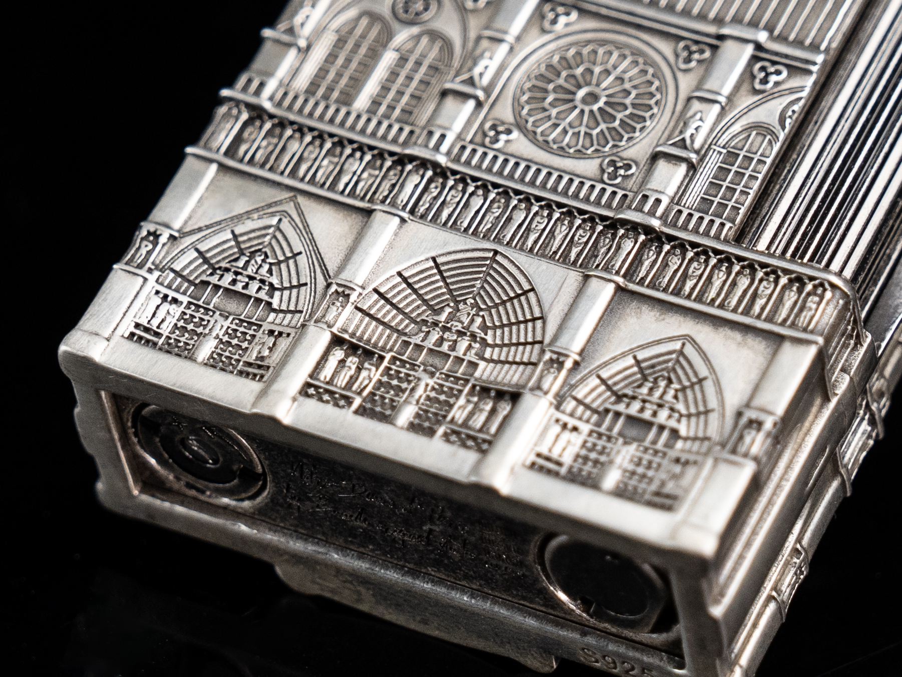 BUNCH "SANCTUM - PRAYER" | S925 Sterling Silver Gothic Lighter & Angelic Base Set | Luxury Handmade Collectible