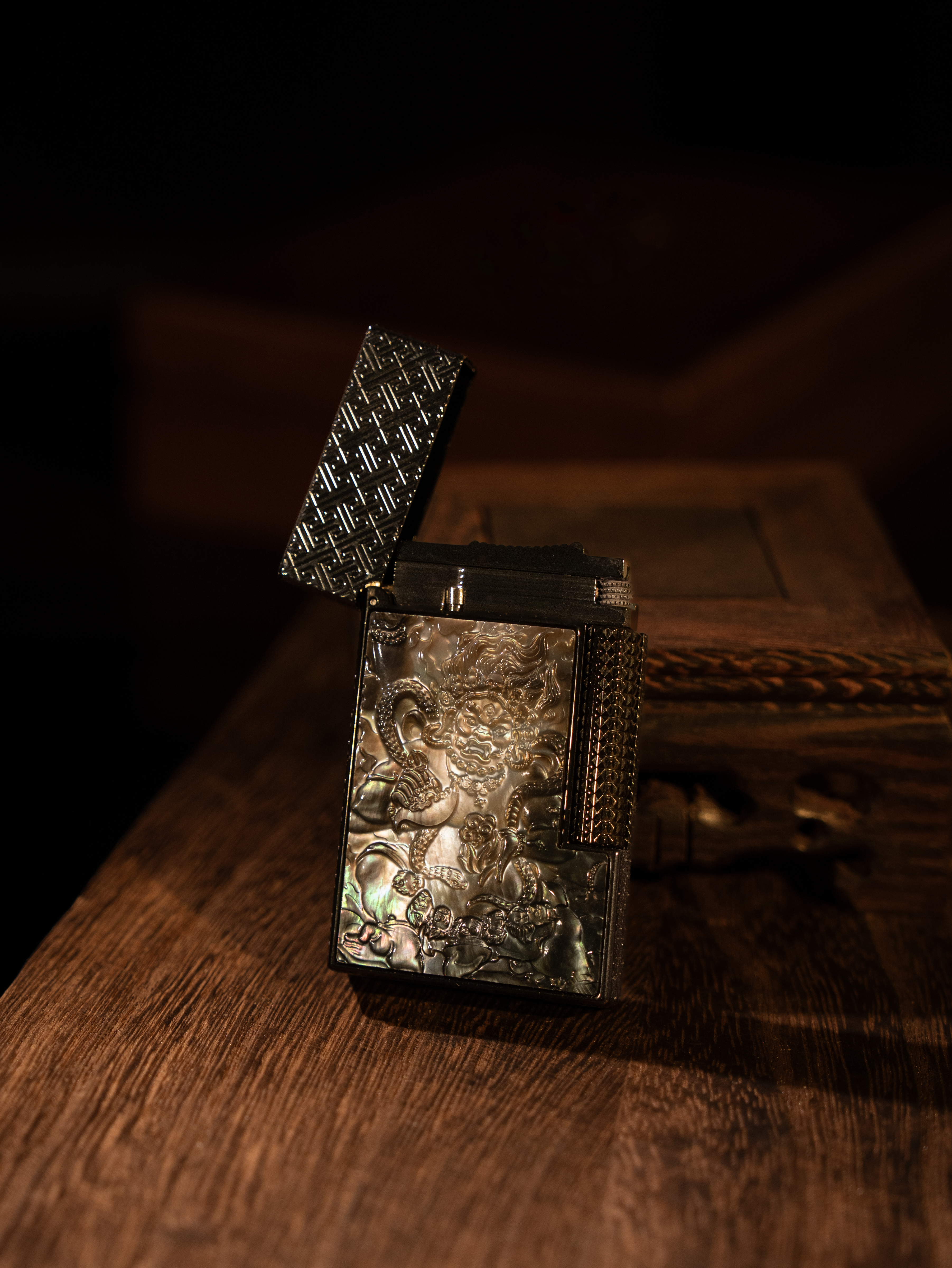 BUNCH "BLACK JAMBHALA 2.0" | Genuine Mother of Pearl Relief | Iconic Resonant "Ping" | Solid Brass Wealth Totem