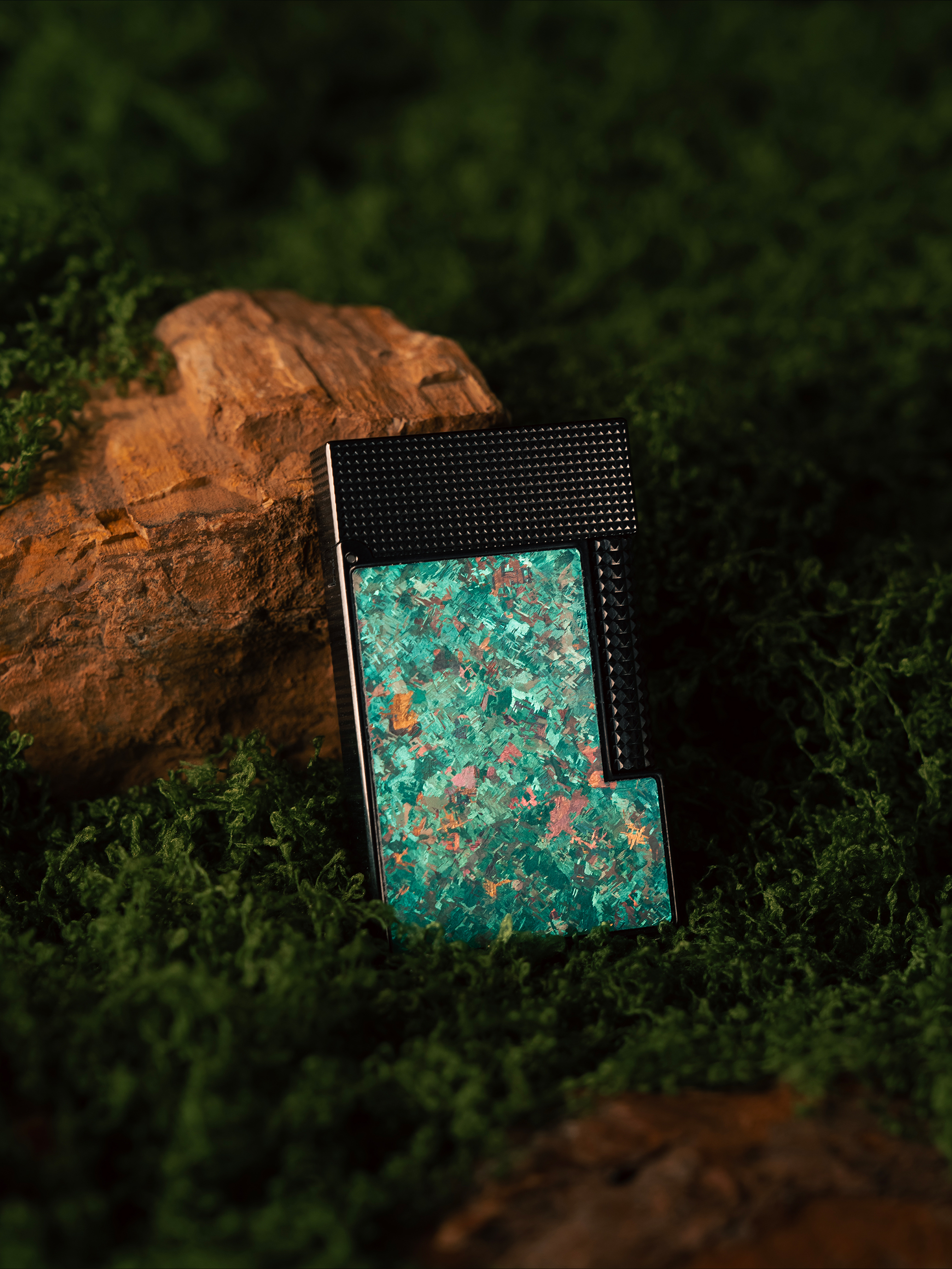 BUNCH "FOREST IMPRESSION" | Grade 5 Titanium Alloy Inlay | Nature-Inspired Industrial Design | Solid Integrated Brass Core