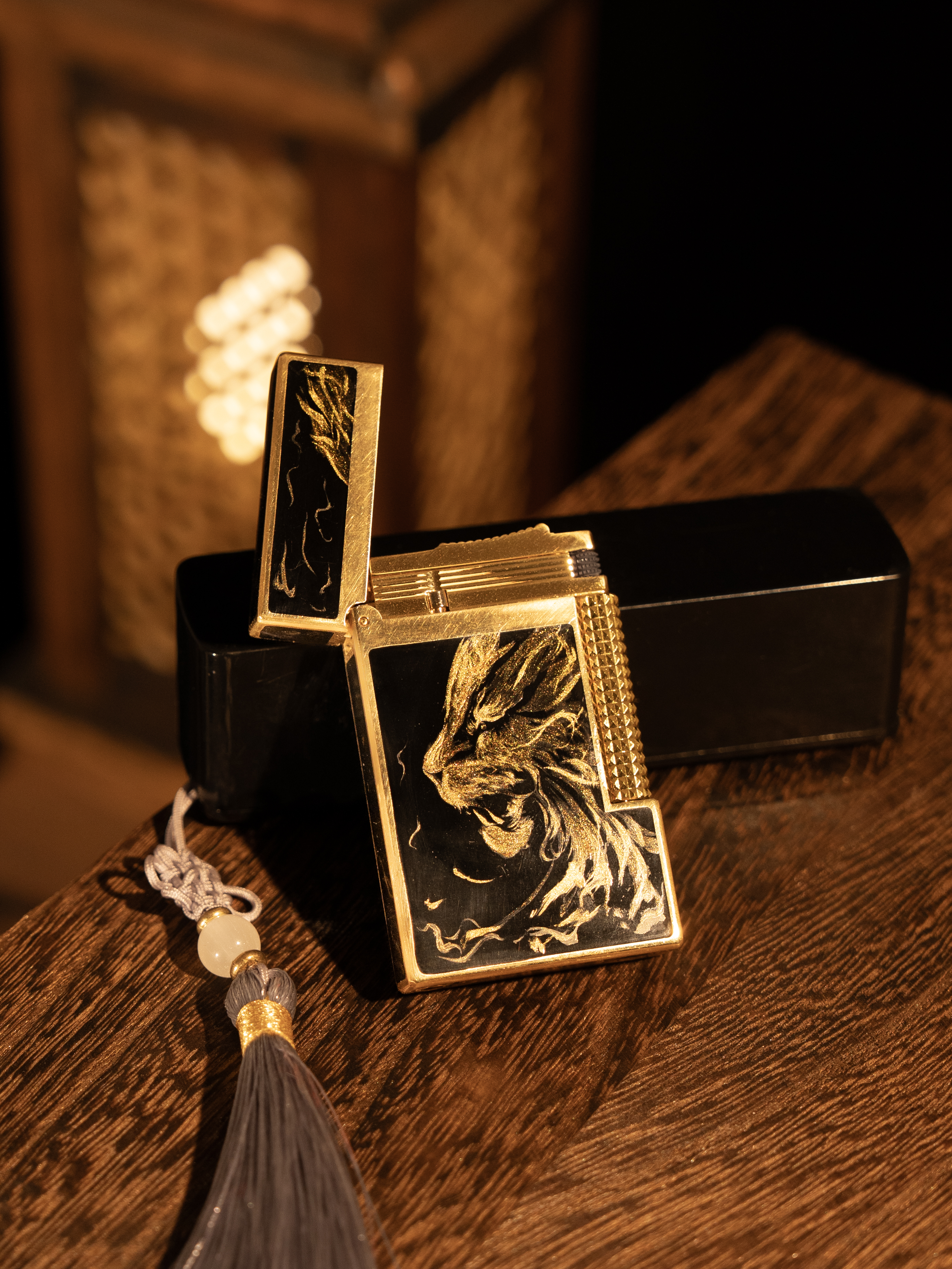 BUNCH "ONYX URUSHI - GOLDEN ROAR" | Hand-Painted Gold Tiger | Iconic Resonant "Ping" | Solid Integrated Brass Core