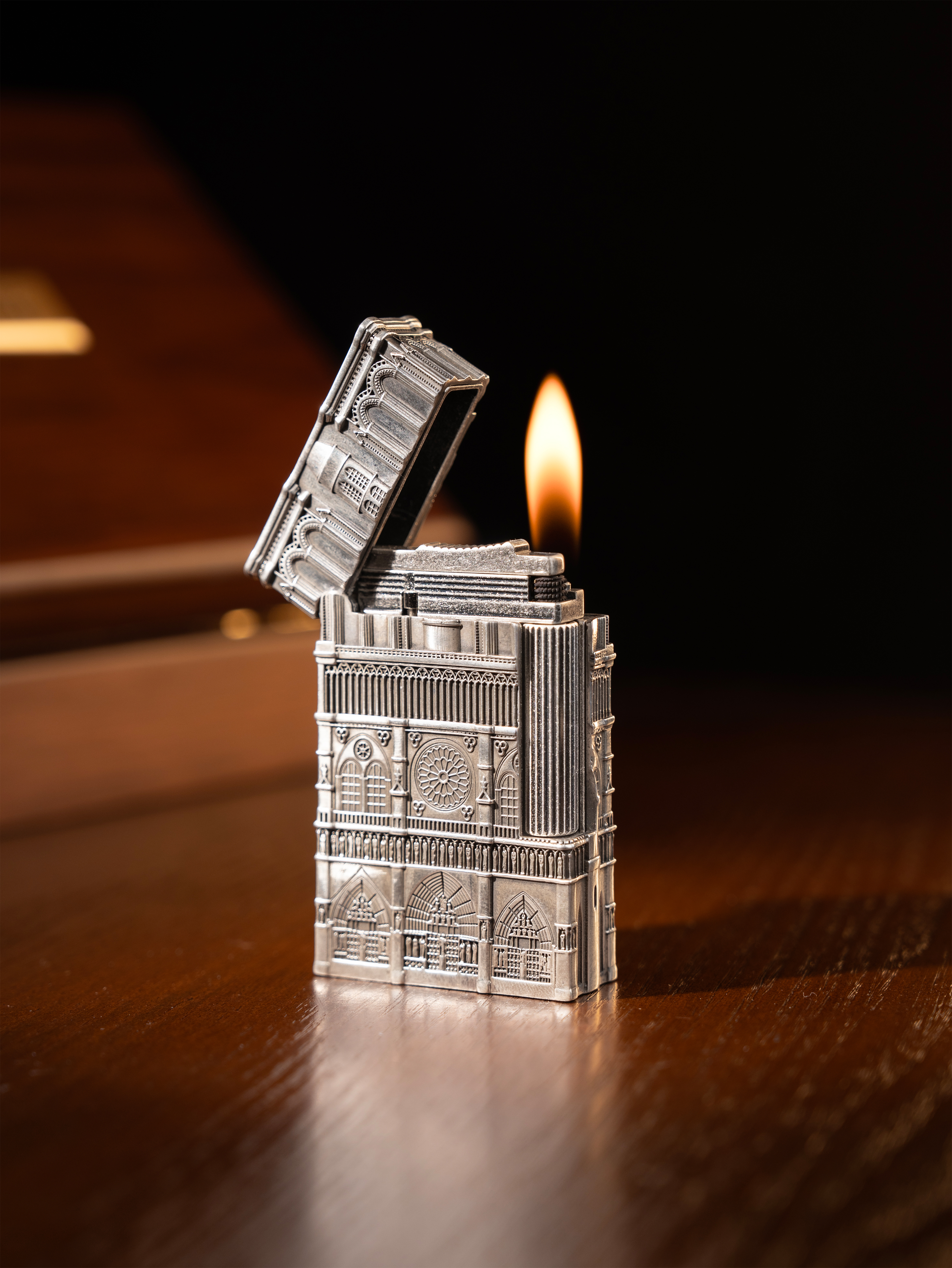 BUNCH "SANCTUM - PRAYER" | S925 Sterling Silver Gothic Lighter & Angelic Base Set | Luxury Handmade Collectible