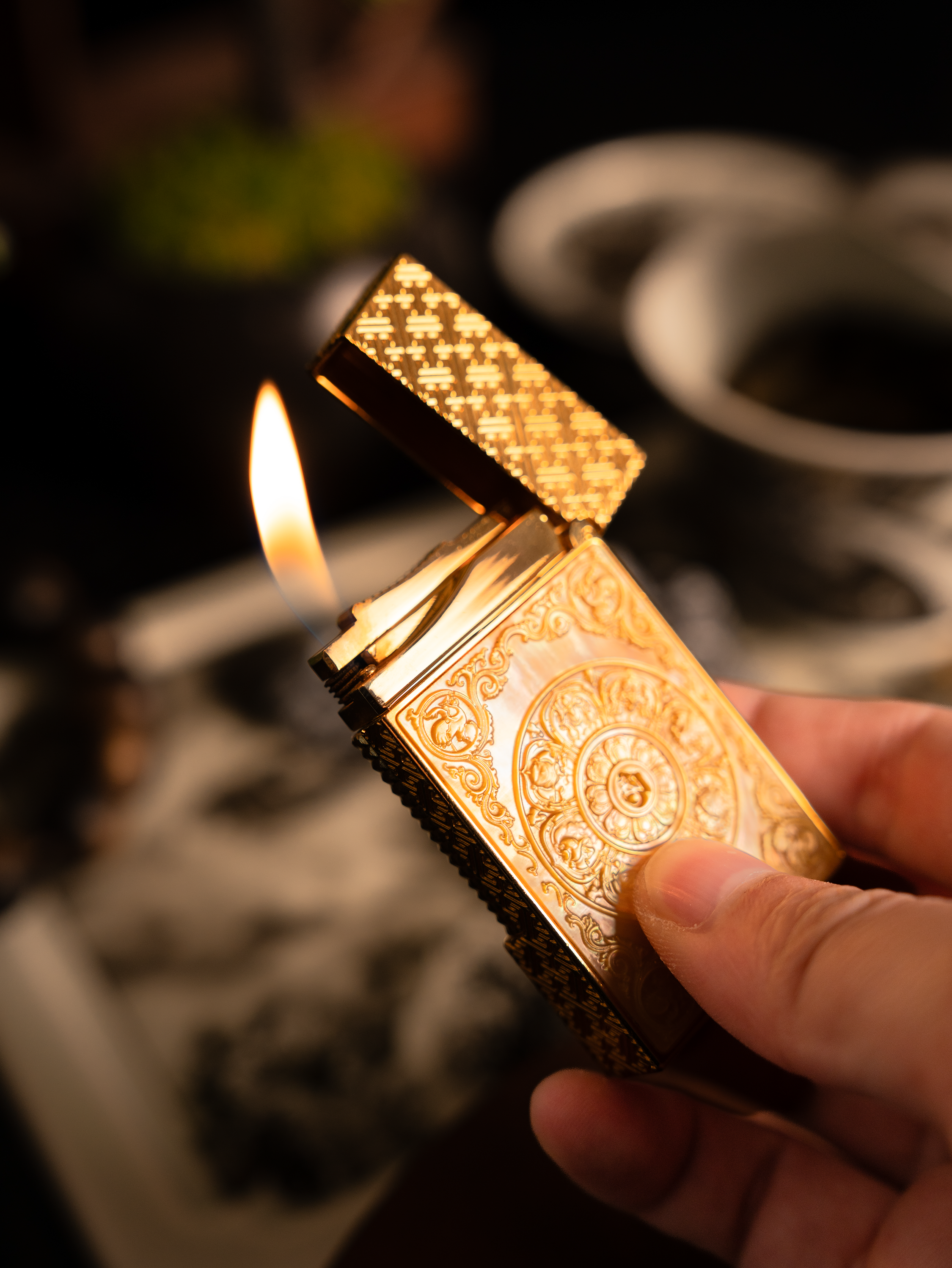 BUNCH "JAMBHALA - YELLOW WEALTH GOD" | Mother-of-Pearl Relief Art | Iconic Resonant "Ping" | Solid Integrated Brass Core