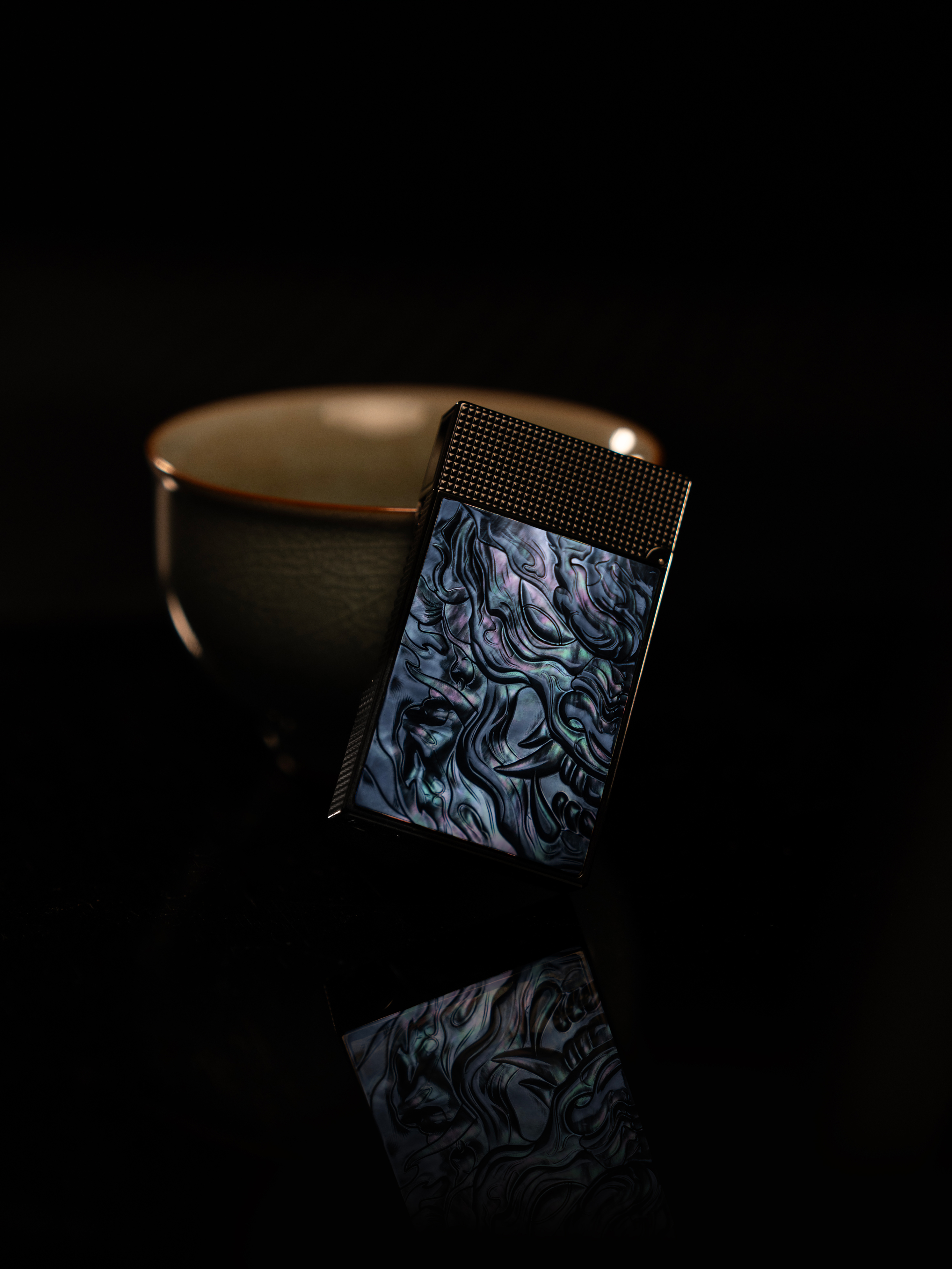 BUNCH "THE DUALITY" | 3D Mother-of-Pearl Relief Sculpture | Integrated Brass Mythic Masterpiece