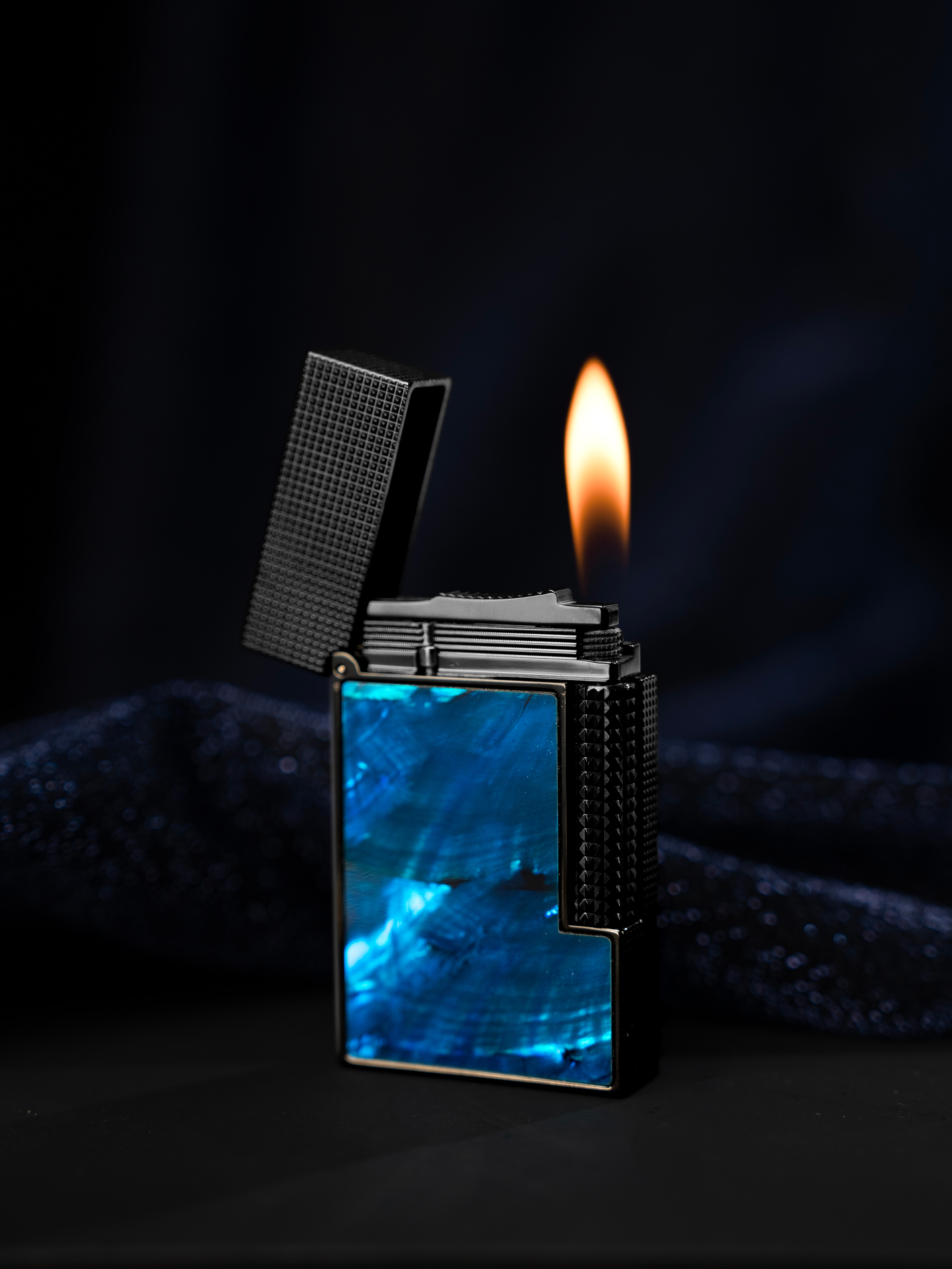 BUNCH "BLUE TEARS" | Mystic Raden Mother of Pearl Inlay | Iconic Resonant "Ping" | Solid Integrated Brass Core